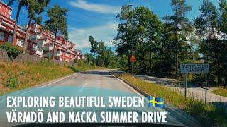 Relaxing Summer Drive in Sweden  Exploring Värmdo and Nacka Stockholm Chill Beats  4K 50fps