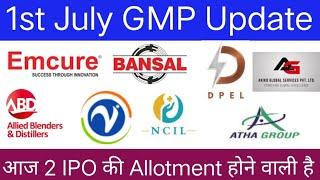 Vraj Iron And Steel IPO GMP  Emcure Pharmaceutical IPO  Bansal Wire IPO  Nephro Care IPO 