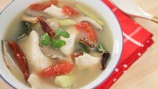 Tom Yum Soup w Fish Recipe ต้มยำปลา - Hot Thai Kitchen