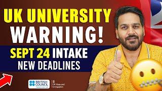 UK UNIVERSITY WARNING UK September Intake 2024  Study in UK  UK Student Visa Update 2024