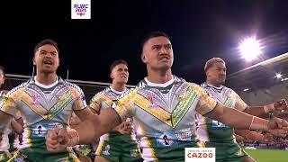 RLWC 2021 Cook Island vs Wales first opening game. Pee Haka.