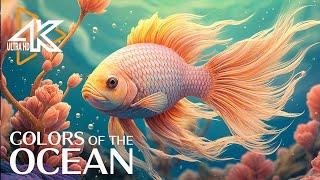 Captivating Colors Immerse in Aquarium 4K - Relaxing Meditation Music with Vibrant Coral Reef Fish