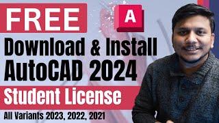 Download AutoCAD 2024 for Free - Complete Installation Guide with Student License