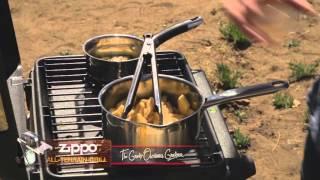 Camp Cooking With Zippo Apple Bacon Crepes with Candied Walnuts