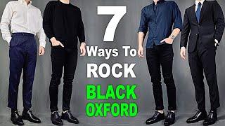 7 Ways To ROCK Black Oxford Dress Shoes  Men’s Outfit Ideas