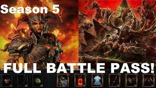 ALL NEW Rewards  Diablo 4 Season 5 Battle Pass  Cosmetic Showcase