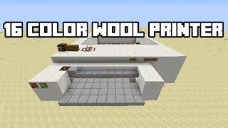 Minecraft 2D Super-fast 16 Color Wool Printer