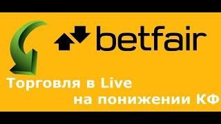 Betfair для самых начинающих. Торговля в Live на понижении кф.