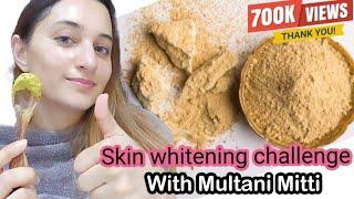 7 Days Skin Whitening Challenge with Multani Mitti  Best face Whithening Cream Replacement