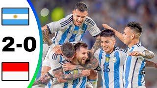 Argentina vs Indonesia 2-0 highlights  all goals & best moments  Without Messi Friendly Match 2023