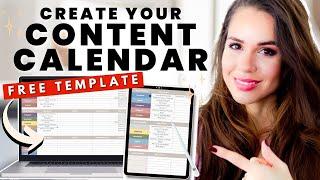 How To Create A Content Calendar For Social Media  FREE TEMPLATE