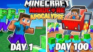 I Survived 100 DAYS in a ZOMBIE APOCALYPSE in HARDCORE Minecraft