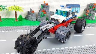 LEGO Experimental Cars and trucks bulldozer tractor and Steamroller Toy Vehicles For Kids