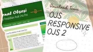 Dowload Responsive Theme OJS Versi 2 Modifikasi