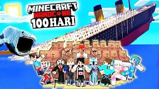 1000 YOUTUBER SURVIVAL HARDCORE BERTAHAN HIDUP DI LAUTAN KAPAL TITANIC TERBESAR  VS HIU THE BLOOP