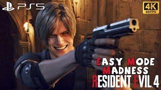 EASY MODE MADNESS - Resident Evil 4 Remake FULL GAME WALKTHROUGH PS5 GAMEPLAY