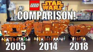 LEGO Star Wars Sandcrawler Comparison  10144 75059 75220  2005 2014 2018