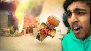 when Fire Tornado Hits Minecraft village 