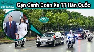 Cận Cảnh Đoàn Xe KHỦNG đưa đón Tổng Thống Hàn Quốc tại Hà Nội Xe Chống đạn siêu sang Khủng Long Mỹ