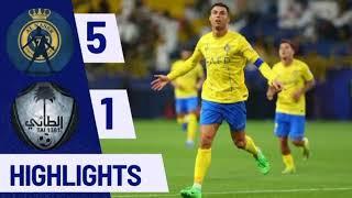 Al-Nassr vs Al-Tai 5-1 Highlights & All Goals.. Ronaldo Hat-Trick #ronaldo