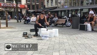 Matthew Pretty - The Bucket Boy From Las Vegas Performing At The Leidse Square In Amsterdam 2017