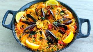 Sea Food Paella   Authentic Spanish Sea Food Paella  EASY PAELLA Recipe  Chefs Special Recipe