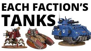 Every Warhammer 40K Armys BEST ARMOURED UNIT - The Strongest Tank for Each Faction?