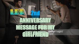 2nd anniversary message for my girlfriend