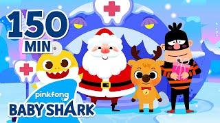 Christmas Friends Visit Baby Shark Dentist  +Compilation  Hospital Play  Baby Shark Official