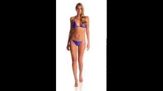 Vix Swimwear Solid Blue Undersea Full Bikini Bottom  SwimOutlet.com