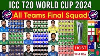 T20 World Cup 2024 - All Team Squad  ICC T20 Cricket World Cup 2024 All Teams Squad  T20 WC 2024