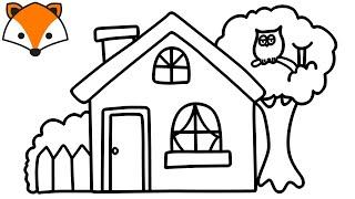 Mari menggambar rumah bersama  Panduan mudah untuk anak-anak cara menggambar rumah #1