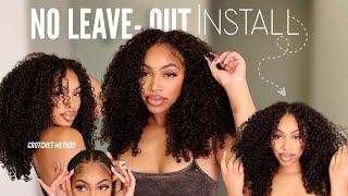 NO LEAVE OUT V- PART WIG INSTALL Trying Out Viral Crotchet Method NO Lace NO Glue  UNice Hair