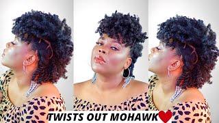 #mohawk #twistsout #type4hair BEST TWISTS OUT MOHAWK STYLE ON TYPE 4HAIRSUMMER PROTECTIVE STYLE