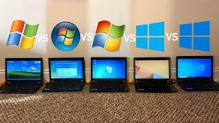 Windows XP vs Vista vs 7 vs 8.1 vs 10  Speed Test