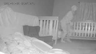 Terrified Grandma spots ‘demon’ lurking over baby’s bed