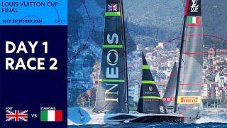 Louis Vuitton Cup Cup Final Race 2  INEOS Britannia vs Luna Rossa Prada Pirelli  Full Replay