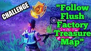 Battle Star Location Flush Factory Treasure Map - Fortnite Battle Royale Challenge