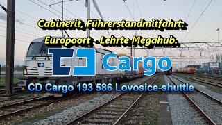 4K Cabinerit  Führerstandsmitfahrt  Europoort ️ kijfhoek ️Lehrte Mega-hub  BR 193  Deel 1