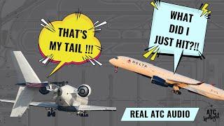 The Whole Tail is Off ATC Audio Captures 2 Delta Planes Collision on Atlanta Airport Taxiway