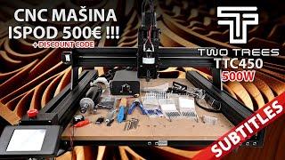 Budget CNC Router TwoTrees TTC450 500W  - Recenzija TEST 4K