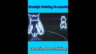 Pokemon Journeys Greninja Lucario Training To Aura #greninja #lucario #trending #shortvideo #pokemon
