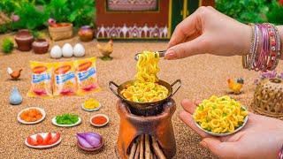 Miniature Egg Masala Maggi  Egg Maggi Recipe  Tiny Foodkey  Anda Masala  Indian Street Food