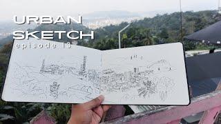 Sketching from Peak of Lampung  Puncak Mas - Urban Sketch