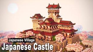 Minecraft How to build a Japanese Cherry Blossom Castle  Tutorial Part 1