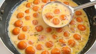 No more pudding Make Carrot Rasmalai which will win everyones heart. Carrot Sweet Rasbhri Recipe  Rasmalai