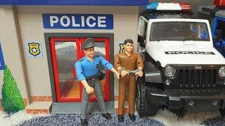 Bruder Police Car  Playmobil Police Station   Police car toys