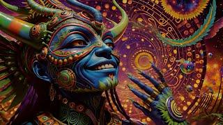 Progressive Psytrance - Electric Samurai  Hallucinations mix 2024 AI Psychedelic Graphic Visuals