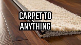 Transitioning carpet to any floor with zbar