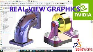 How to activate Real view graphics in Solidworks 2024